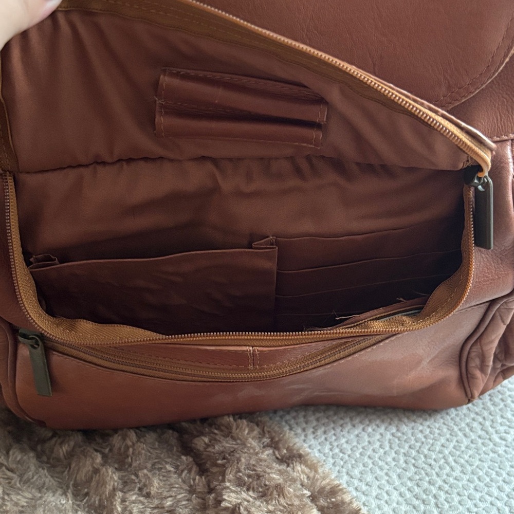 Brown Leather Backpack - image 4
